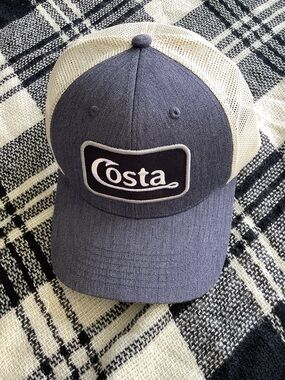 Costa the hunt denim & cream colored trucker hat